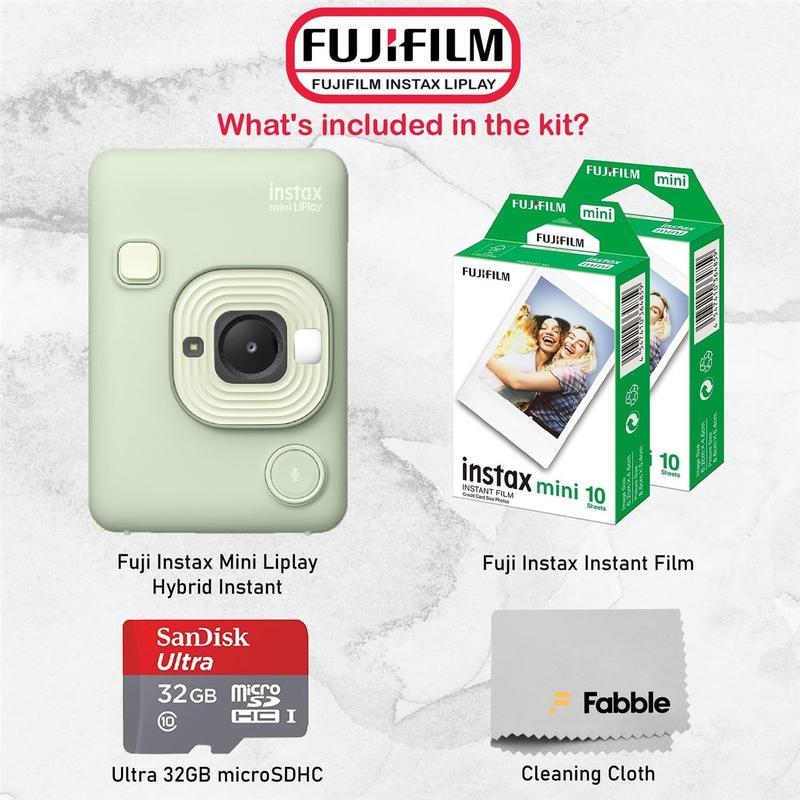 Câmera Fujifilm INSTAX Mini LiPlay Hybrid com 20 folhas de filme